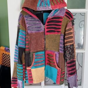 Hooded jacket size small the collection. 100 percent cotton